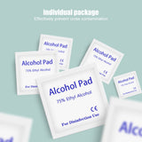 100 Pcs 75% Alcohol Disinfectant Cotton Slices Wet Wipe for Outdoor Skin Cleaning Care - Extra Image