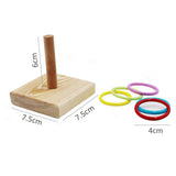 Stacking Ring Bird Toy Bird Trick Tabletop Toy Small Rings Toy Set for Parrots - Front View