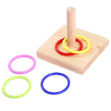 Stacking Ring Bird Toy Bird Trick Tabletop Toy Small Rings Toy Set for Parrots - Side View