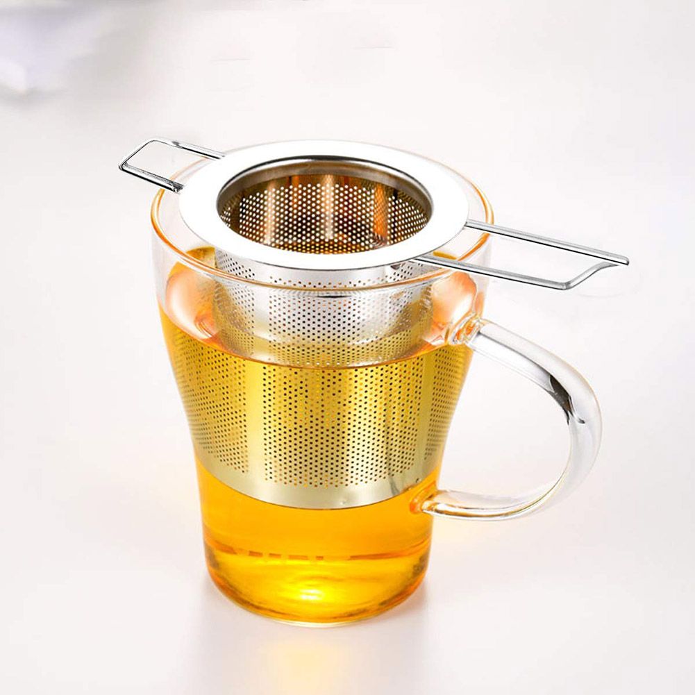 Stainless Steel Tea Filter with Lid Tea Strainer with Handles Metal Tea Infuser