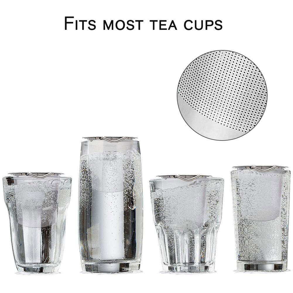 Stainless Steel Tea Filter with Lid Tea Strainer with Handles Metal Tea Infuser