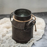 Garden Metal Plant Pots Vintage Milk Churn Flower Bucket Hanging Flower Holder