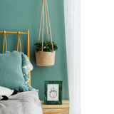 2PCS Braided Plant Basket Hanging Plant Pots Plant Hanger Plant Basket Wall Decoration Flower Pots - 45-Degree Angle