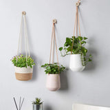 2PCS Braided Plant Basket Hanging Plant Pots Plant Hanger Plant Basket Wall Decoration Flower Pots