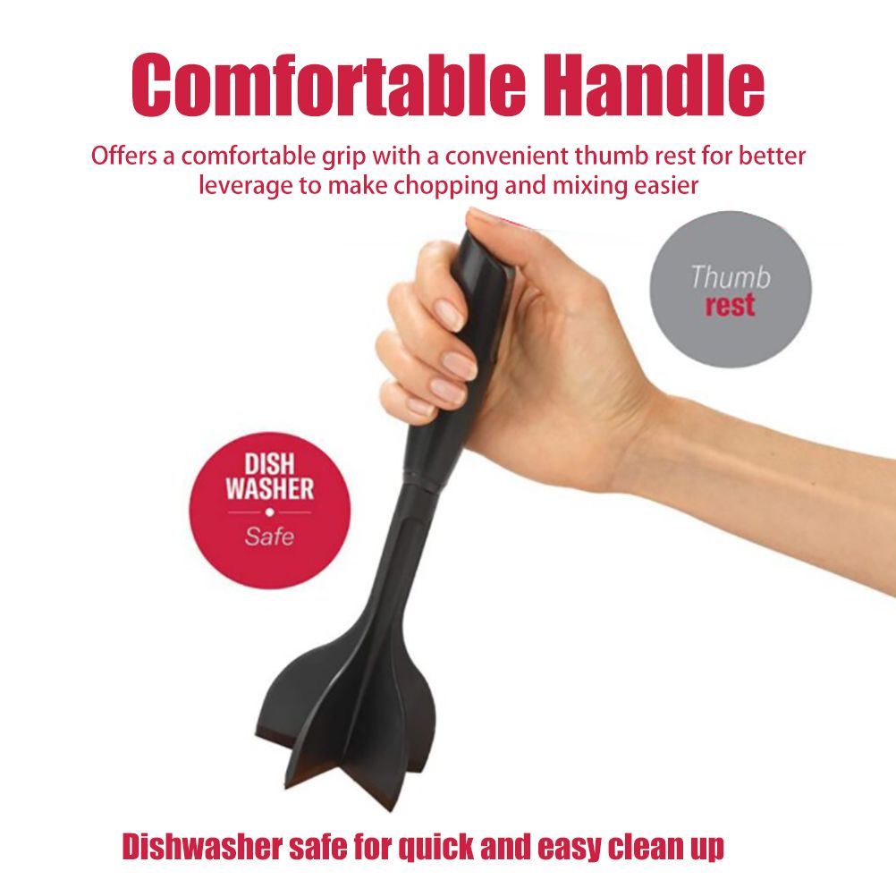 Meat Chopper Multifunctional Ground Beef Masher Burger Chopper Utensil Non Stick Cookware