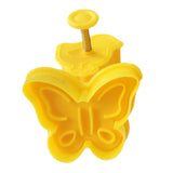 4pcs/set Plastic Cutters Cute Butterfly Rabbit Chick Easter Egg Shape Fondant Cutter Biscuit Cake Mold