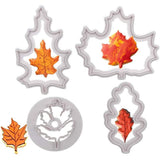 4PCS Fall Leaves Cutter Set Maple Leaf Cutter Set Washable Durable Christmas Leaf Cutting Mold
