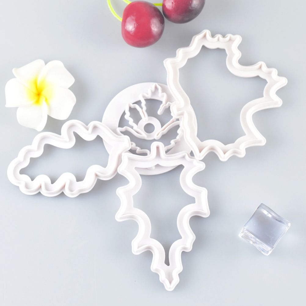 4PCS Fall Leaves Cutter Set Maple Leaf Cutter Set Washable Durable Christmas Leaf Cutting Mold