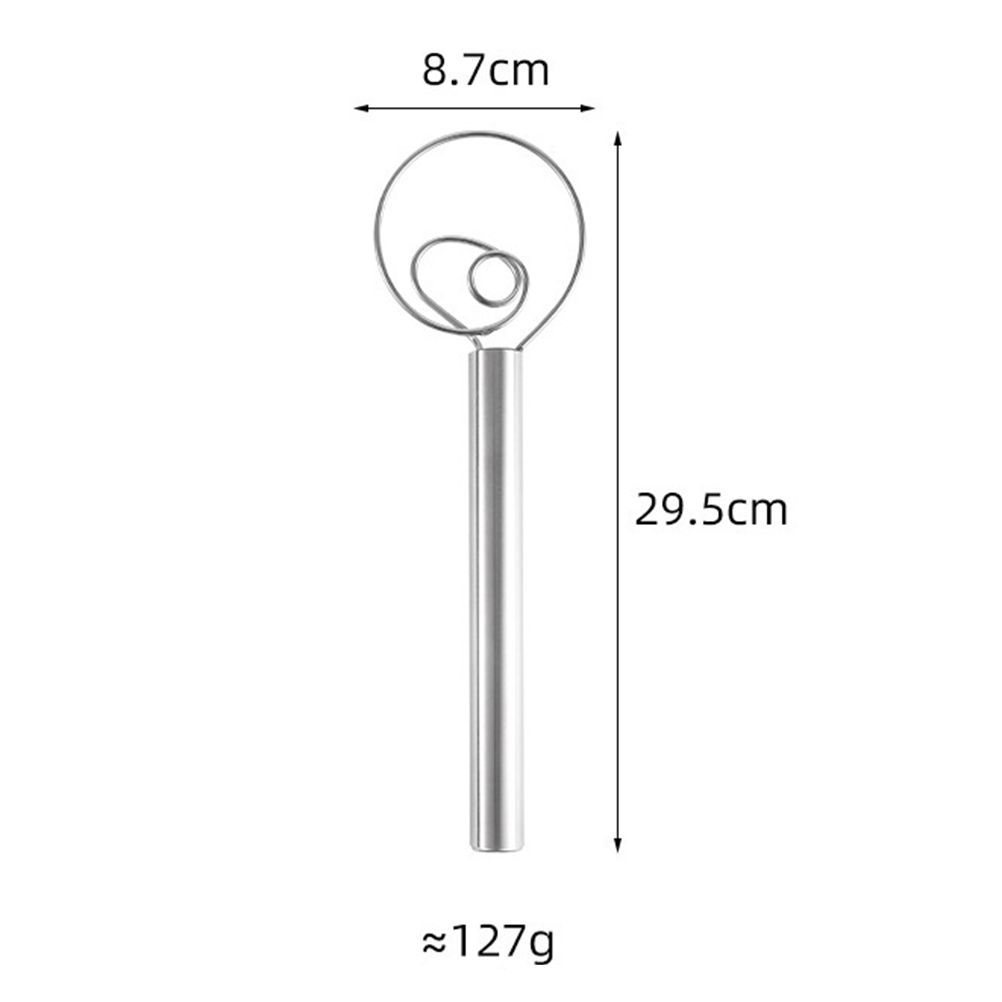 Stainless Steel Flour Coil Stirrer Flour Mixer Kitchen Blender Durable Lightweight Dough Whisk Flour Coil Mixer