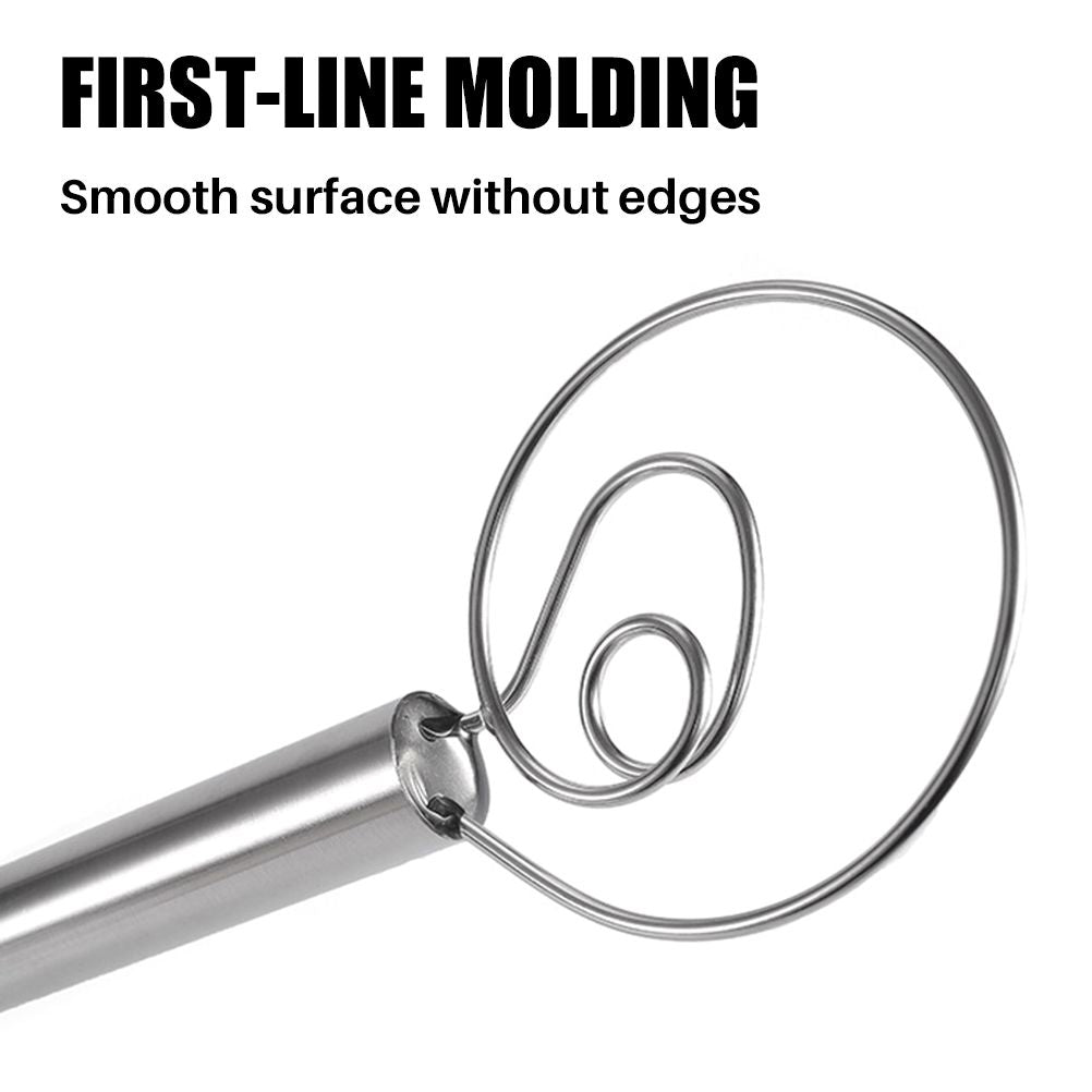 Stainless Steel Flour Coil Stirrer Flour Mixer Kitchen Blender Durable Lightweight Dough Whisk Flour Coil Mixer
