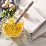 Stainless Steel Flour Coil Stirrer Flour Mixer Kitchen Blender Durable Lightweight Dough Whisk Flour Coil Mixer - Rear View
