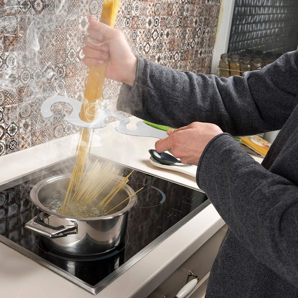 4 Holes Stainless Steel Spaghetti Measurer S Shaped Spaghetti Ruler Convenient Durable Kitchen Cooking Gadgets