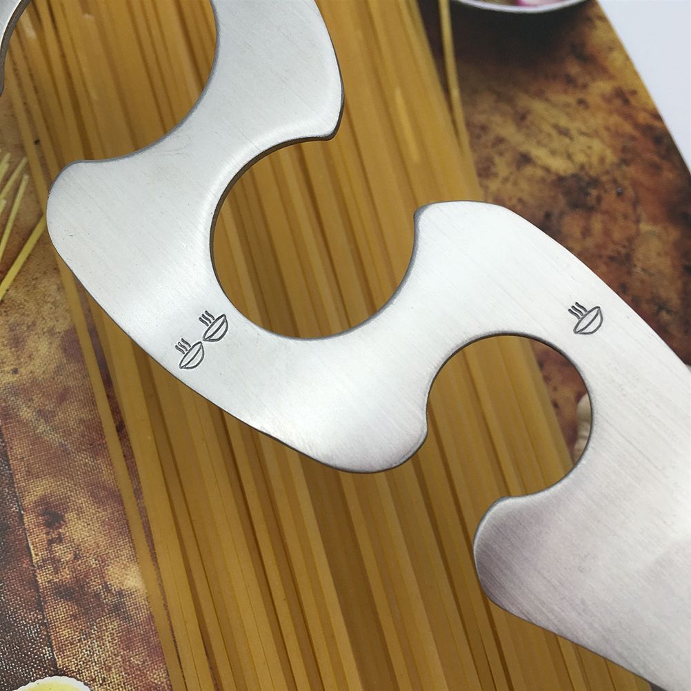 4 Holes Stainless Steel Spaghetti Measurer S Shaped Spaghetti Ruler Convenient Durable Kitchen Cooking Gadgets