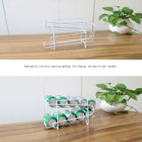 Double Layer Cans Storage Racks Cans Rolling Holder Refrigerator Beverage Rack - 45-Degree Angle
