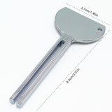 3PCS Toothpaste Squeezer Metal Aluminum Alloy Tube Toothpaste Roller Tube Wringer Dispenser for Beauty Silver - Side View