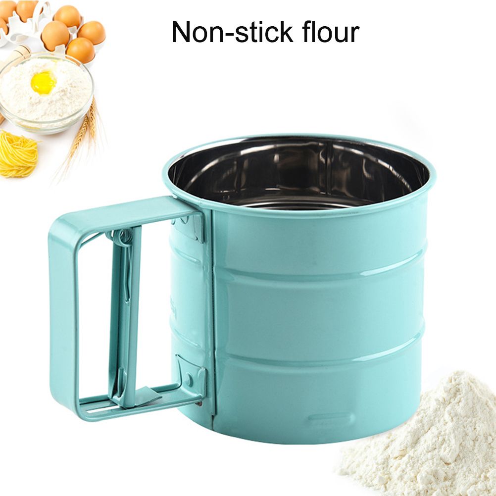 Handheld Flour Sieve Kitchen Semiautomatic Flour Sieve Cup Baking Tool
