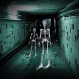 90cm Halloween Luminous Skeleton Hanging Flexible Joints Skeleton Outdoor Crazy Scary Hanging Props - Front View