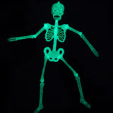90cm Halloween Luminous Skeleton Hanging Flexible Joints Skeleton Outdoor Crazy Scary Hanging Props - Rear View