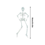90cm Halloween Luminous Skeleton Hanging Flexible Joints Skeleton Outdoor Crazy Scary Hanging Props - Close-Up Angle