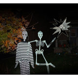 90cm Halloween Luminous Skeleton Hanging Flexible Joints Skeleton Outdoor Crazy Scary Hanging Props