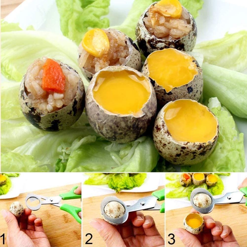 2PCS Stainless Steel Quail Egg Scissors Egg Shell Cutting Scissors Egg Divider Egg Opener Kitchen Gadget Kitchen Egg Scissors Tools