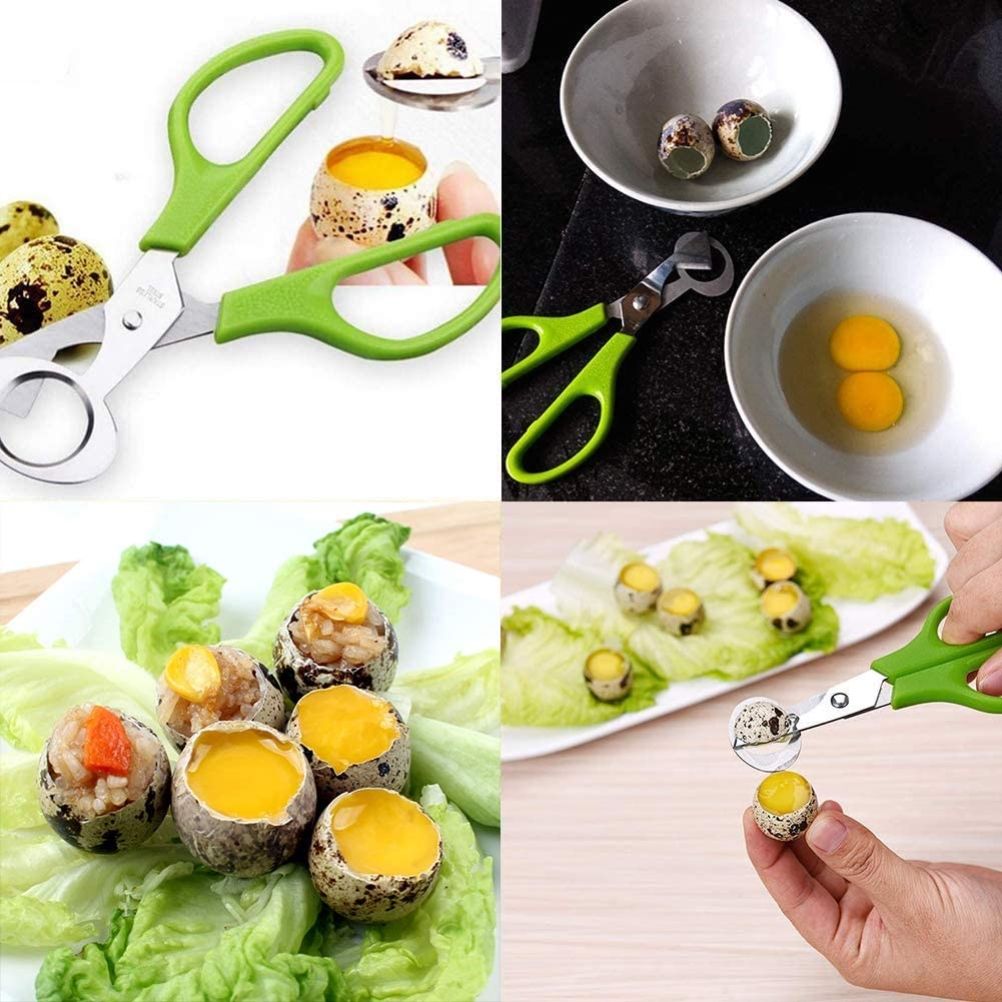 2PCS Stainless Steel Quail Egg Scissors Egg Shell Cutting Scissors Egg Divider Egg Opener Kitchen Gadget Kitchen Egg Scissors Tools