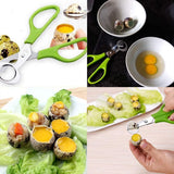 2PCS Stainless Steel Quail Egg Scissors Egg Shell Cutting Scissors Egg Divider Egg Opener Kitchen Gadget Kitchen Egg Scissors Tools - Rear View