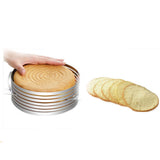 16-20cm Stainless Steel Adjustable Cake Ring Telescopic Cake Cutter Kit Mousse Mould Slicing DIY Bakeware Tool