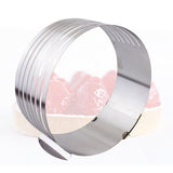 16-20cm Stainless Steel Adjustable Cake Ring Telescopic Cake Cutter Kit Mousse Mould Slicing DIY Bakeware Tool