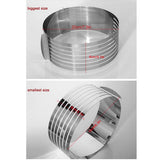 16-20cm Stainless Steel Adjustable Cake Ring Telescopic Cake Cutter Kit Mousse Mould Slicing DIY Bakeware Tool