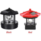 LED Rotating Lighthouse Light Outdoor Solar Light Decorative Lamp for Garden Yard - Top-Down View