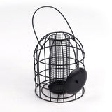 Iron Cage Bird Feeder Metal Bird Food Dispenser Hanging Feeding Column - Top-Down View