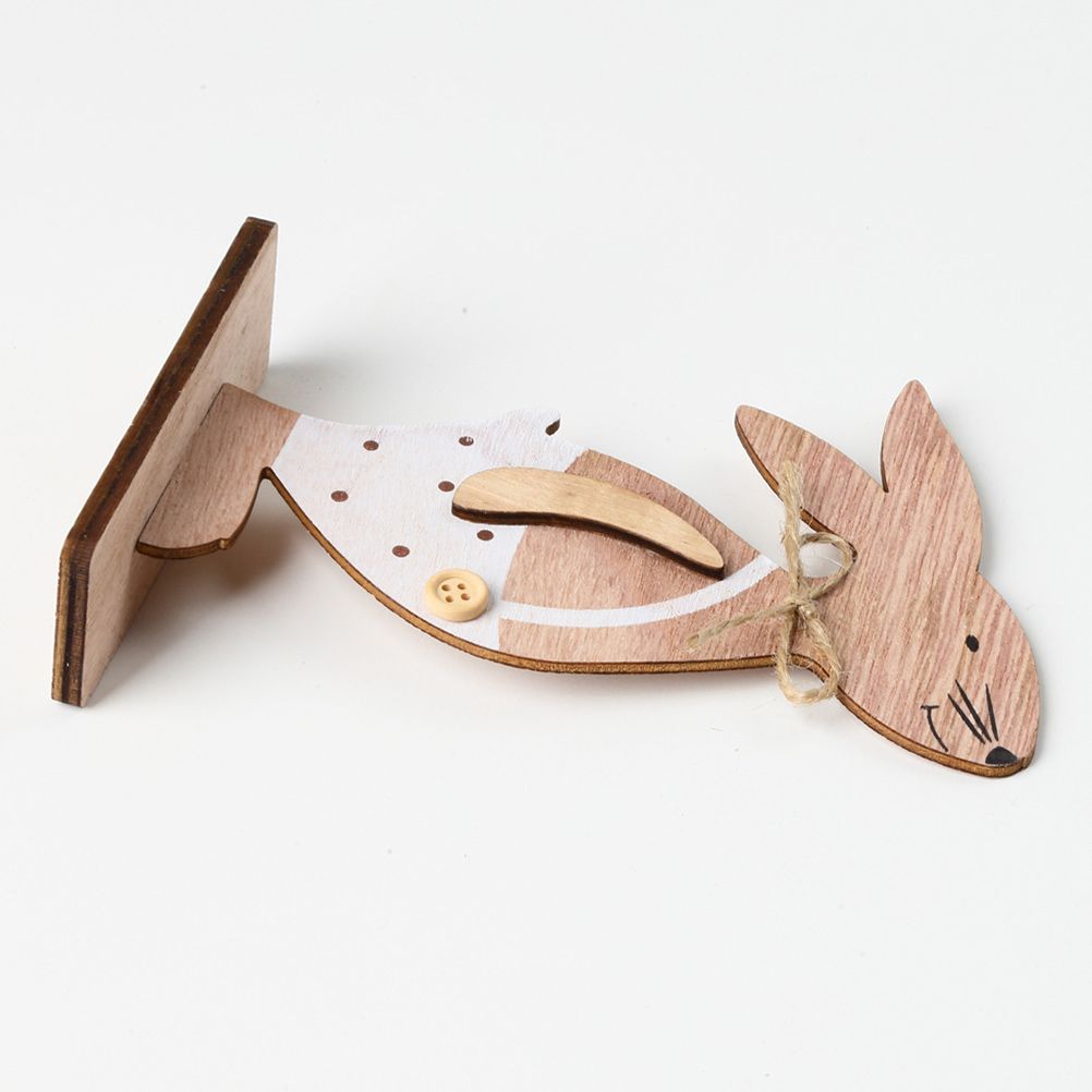 Easter Wooden Bunny Tabletop Decor Easter Wooden Craft Ornaments for Home Office Decoration