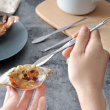 Stainless Steel Seafood Tools Crab Fork Spoon Crab Needle Multipurpose Meat Spoon - Rear View