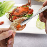 Stainless Steel Seafood Tools Crab Fork Spoon Crab Needle Multipurpose Meat Spoon - Close-Up Angle