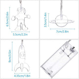 3Meter 20LED LED String Light Astronaut Spaceship Pendants Holiday Party Lights Outerspace Room Decor for Kids Room Decor