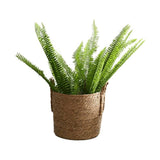 Flower Pots Seagrass Plant Basket with Handle Indoor Woven Flower Pot Toy Storage Container for Gardens Wedding Decoration