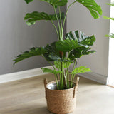 Flower Pots Seagrass Plant Basket with Handle Indoor Woven Flower Pot Toy Storage Container for Gardens Wedding Decoration - Extra Image