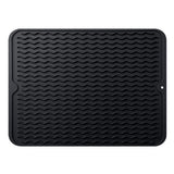 Silicone Drying Mat Silicone Heat Resistant Draining Mat 40 x 30 cm Non Slip Dish Drying Mat Kitchen Pot Coasters Place Mats