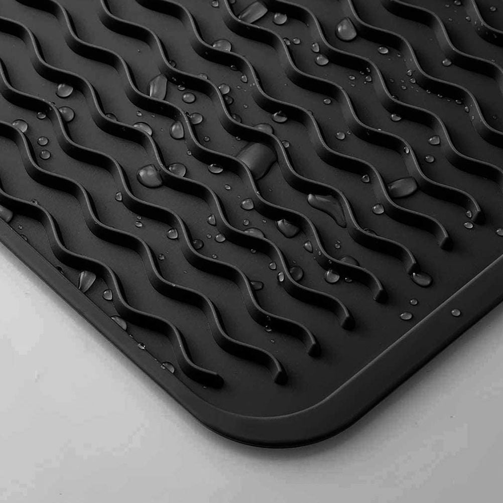 Silicone Drying Mat Silicone Heat Resistant Draining Mat 40 x 30 cm Non Slip Dish Drying Mat Kitchen Pot Coasters Place Mats
