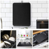 Silicone Drying Mat Silicone Heat Resistant Draining Mat 40 x 30 cm Non Slip Dish Drying Mat Kitchen Pot Coasters Place Mats - Extra Image