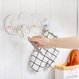 Cloud Moon Star Wall Mounted Hooks DIY Hanger Wall Decoration Children's Room Decor - Rear View