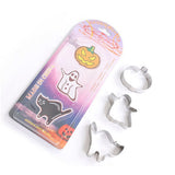 Halloween Cutter Molds Stainless Steel Cutters Cat Pumpkin Ghost Shaped Cutters Set - Side View