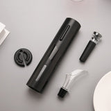 4 in 1 Wine Opener Set Electric Wine Opener Gift Set USB Charging Professional Bottle Opener for Home Restaurant Party - Side View