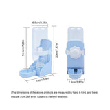 500ml Rabbit Water Feeder Pet Cage Suspended Water Dispenser Hanging Automatic Small Animal Water Bottle Bowl - Front View