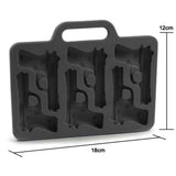 DIY Ice Handgun Shaped Ice Mold Tray Drink Accessories Safety Soft Silicone Mold for Chocolate Jelly