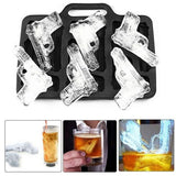 DIY Ice Handgun Shaped Ice Mold Tray Drink Accessories Safety Soft Silicone Mold for Chocolate Jelly - 45-Degree Angle