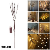 20 LED Indoor Tree Branch Light Party Wedding Home Garden Decor Fairy String Lamp - Top-Down View