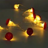 20 LED Mushroom String Lights LED Light Strip Garden Decoration Light for Christmas Wedding Party