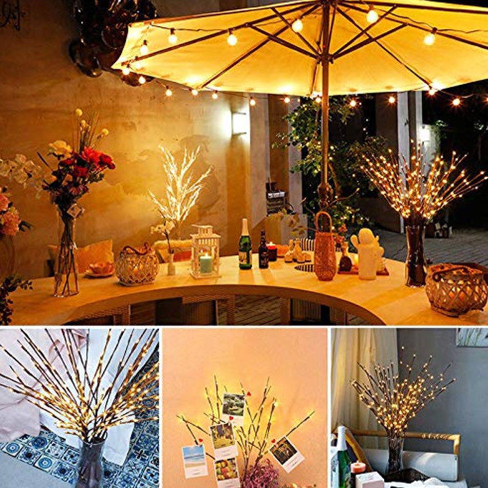 LED Lighted Twig Branches Battery Operated Artificial Tree Lights Branch Lamp for Home Decor